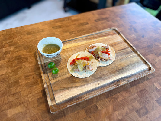 Chicken Thigh Fajitas with Veggies & Salsa Verde