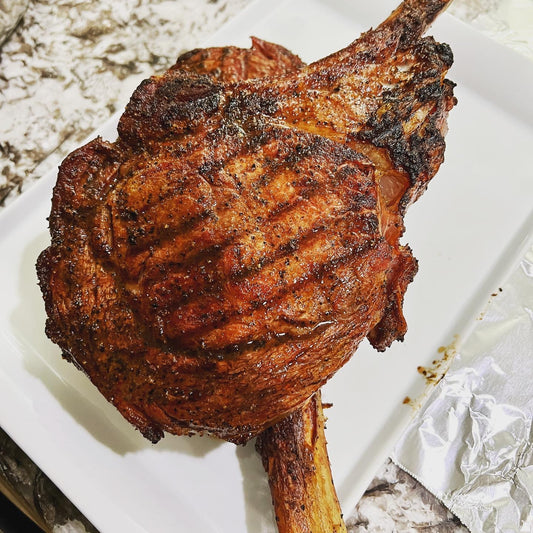 Reverse Seared Tomahawk Ribeyes