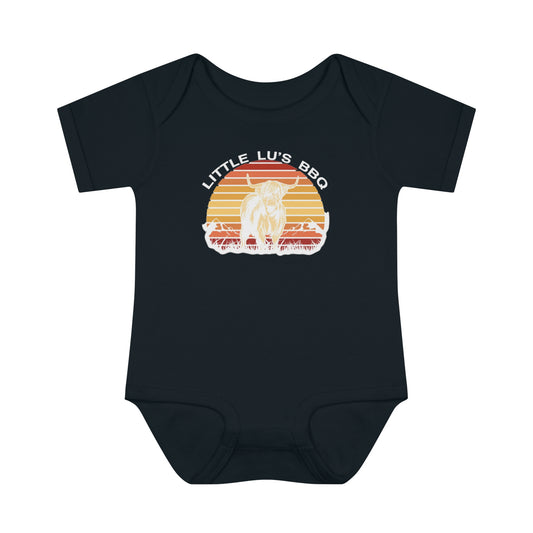 Retro Bull Sunset Infant Short Sleeve Bodysuit